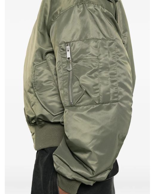 Entire studios Green Broad Zip-Fastening Bomber Jacket