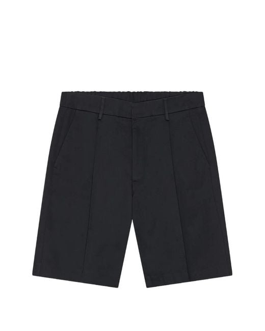 NN07 Black Panelled Shorts for men