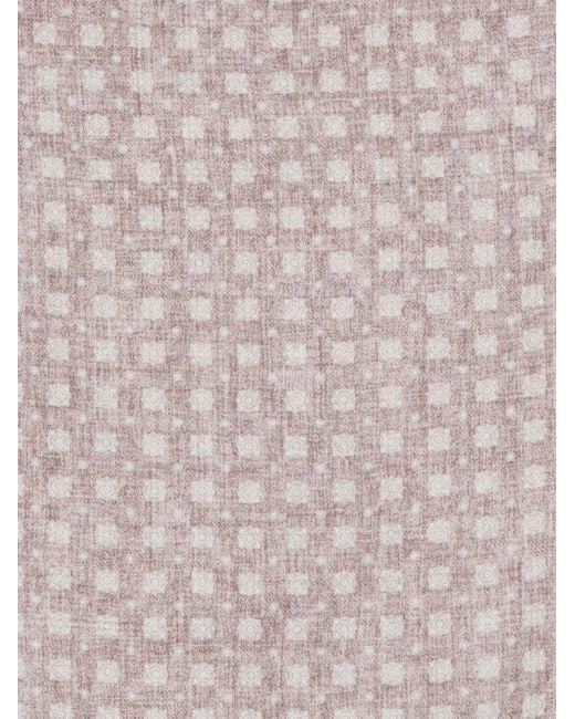 Eleventy Pink Checked Pocket Square for men