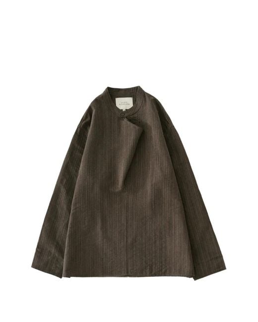 Studio Nicholson Green Chemise Solis À Chevrons for men