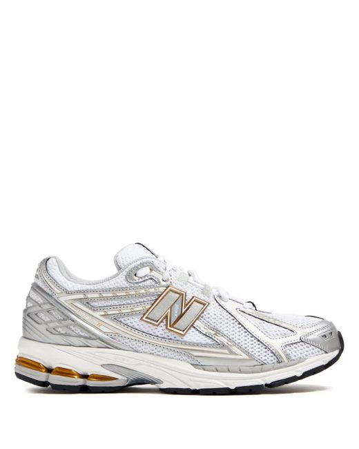 New Balance White 1906 Metallic-Effect Sneakers
