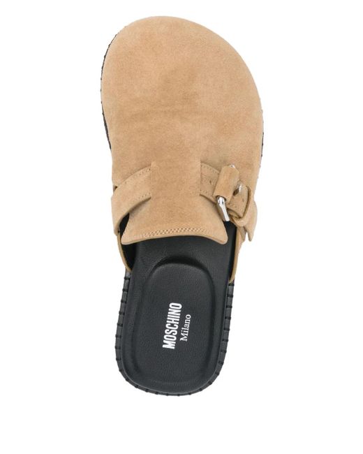 Moschino Natural Suede Mules
