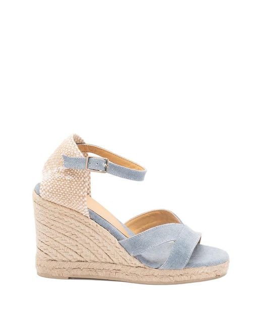 Castaner White Bruna/8/002 Criss-Cross Ankle-Strap Espadrilles