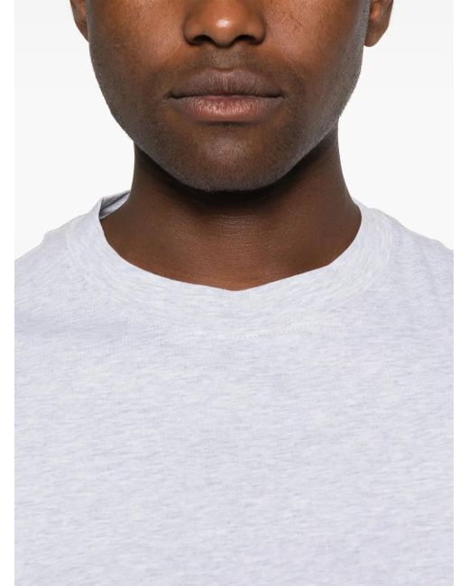 Brunello Cucinelli Meliertes T-Shirt in White für Herren