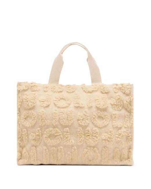Liu Jo Natural Logo-Embossed Tote Bag