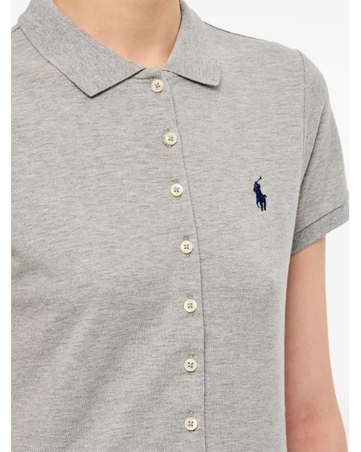 Polo Con Colletto Button-Down di Polo Ralph Lauren in Gray