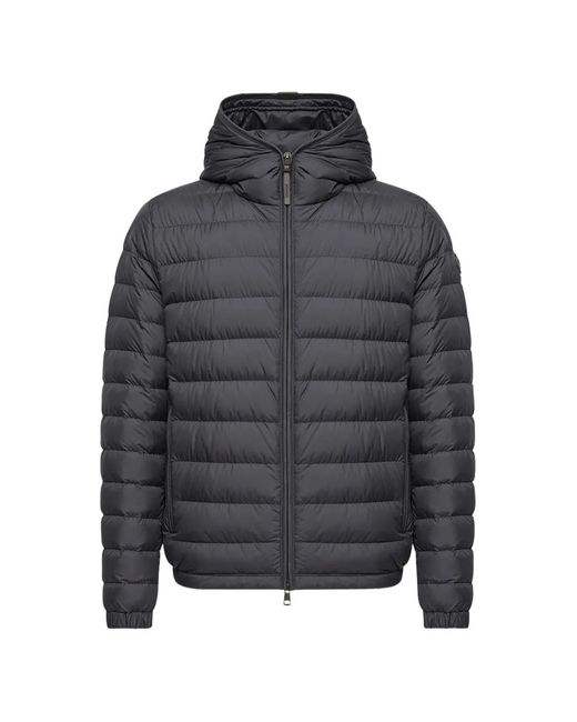 Moncler Gray Padded Hooded Jacket for men