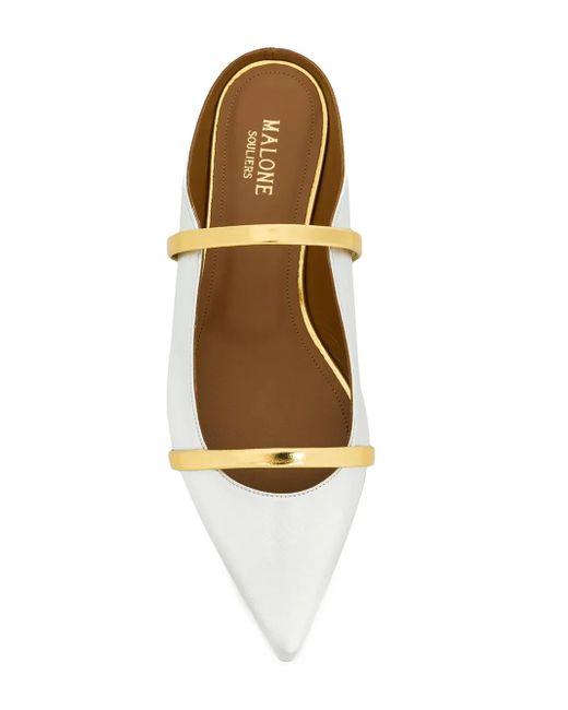 Malone Souliers White Flat Shoes