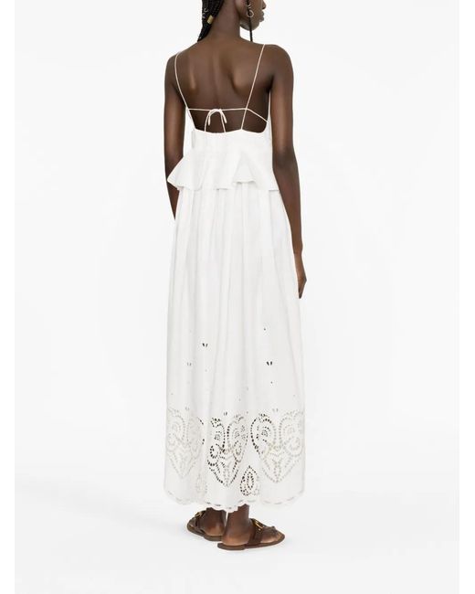 Stella McCartney White Broderie Anglaise Maxi Dress