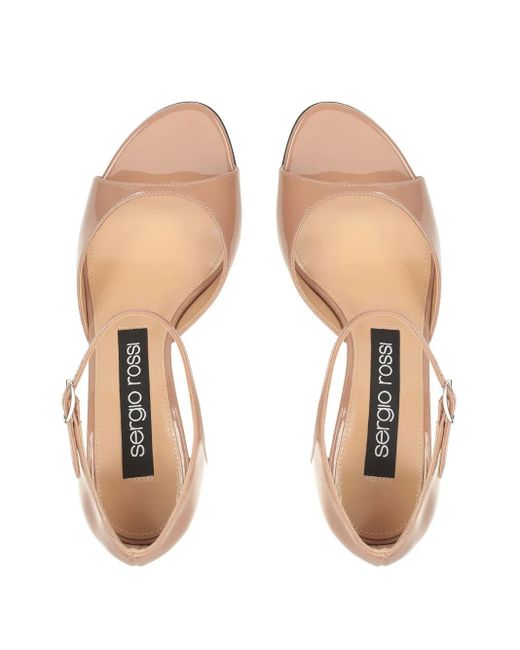 Sergio Rossi Brown 75Mm Godiva Sandals