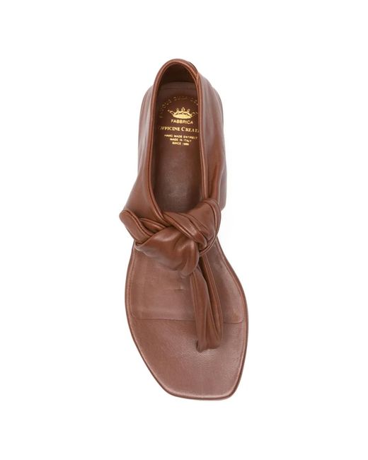 Officine Creative Brown Suki Knotted Sandals