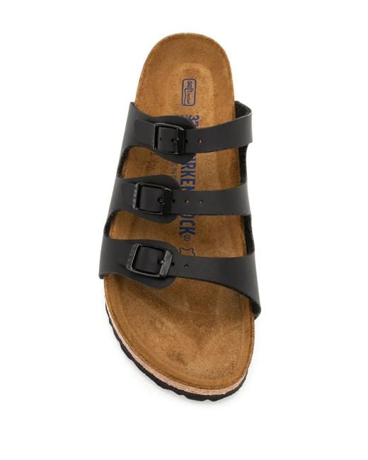 Birkenstock Black Florida Three-Buckle Sandals