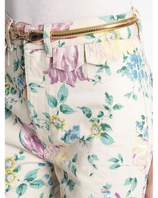 Jeans A Fiori di Chloé in White