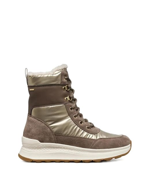 Geox Brown Spherica Actif X2 Abx Lace Up Boots