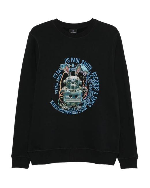 メンズ Paul Smith プリント スウェットシャツ Black