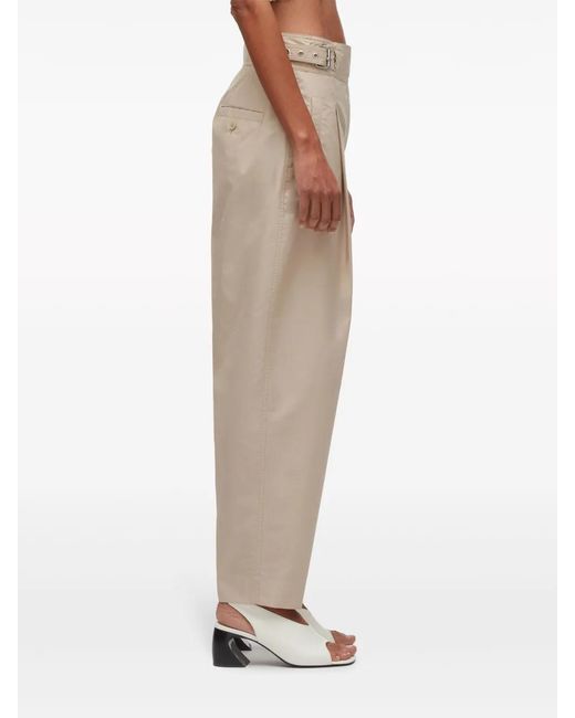 3.1 Phillip Lim Natural Buckled Tapered Trousers