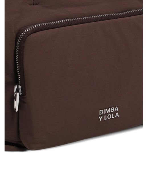 Bimba Y Lola Brown Large Pocket Cross Body Bag