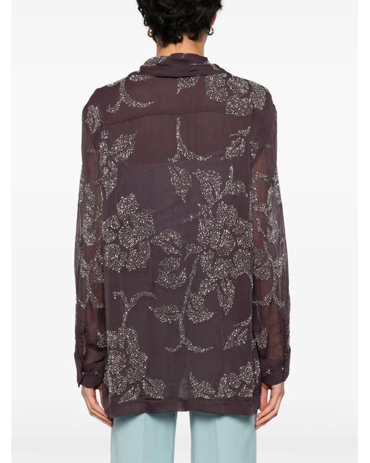 P.A.R.O.S.H. Multicolor Oversized Shirt With Paillettes