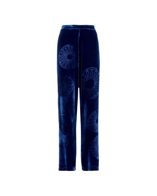 Themis Z Blue Kyma Embossed Trousers
