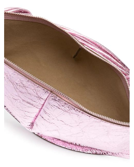 Cult Gaia Pink Estrella Metallic-Effect Tote Bag