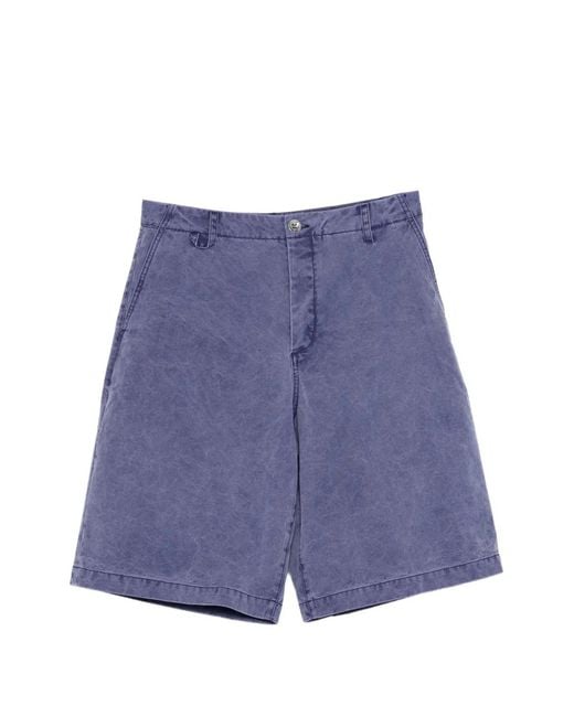Jacquemus Purple Acid-Wash Shorts for men