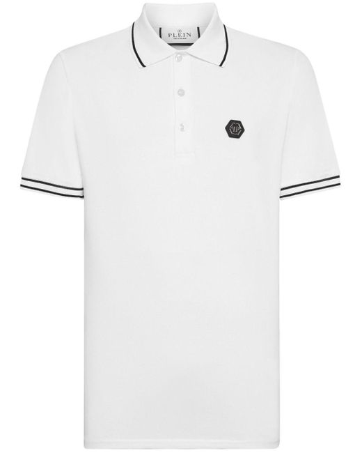 Philipp Plein Poloshirt mit Logo-Applikation in White für Herren