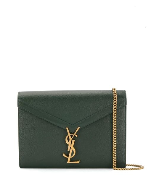 Saint Laurent Green Cassandra Medium Top Handle Bag
