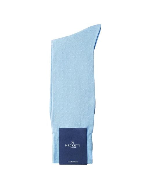 Hackett Blue Polka-Dot Jacquard Socks for men