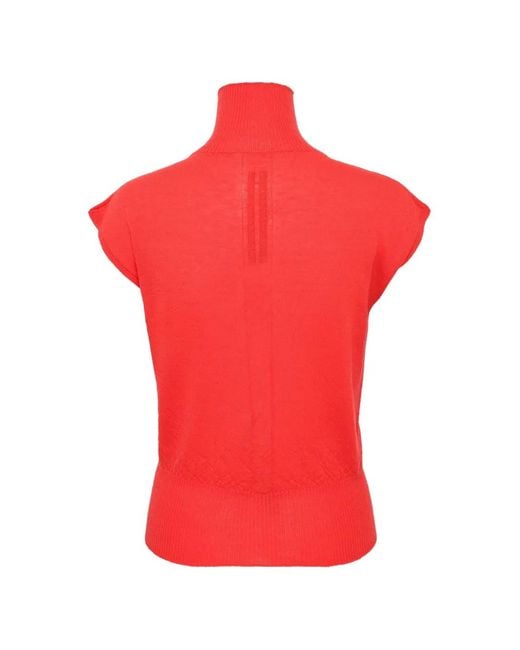 Rick Owens Red Turtle Lightweight Cashmere Blouse
