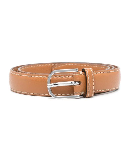 Totême Brown Pebbled Leather Belt