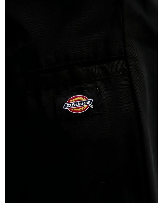 Dickies Black Pleated Logo Shorts for men