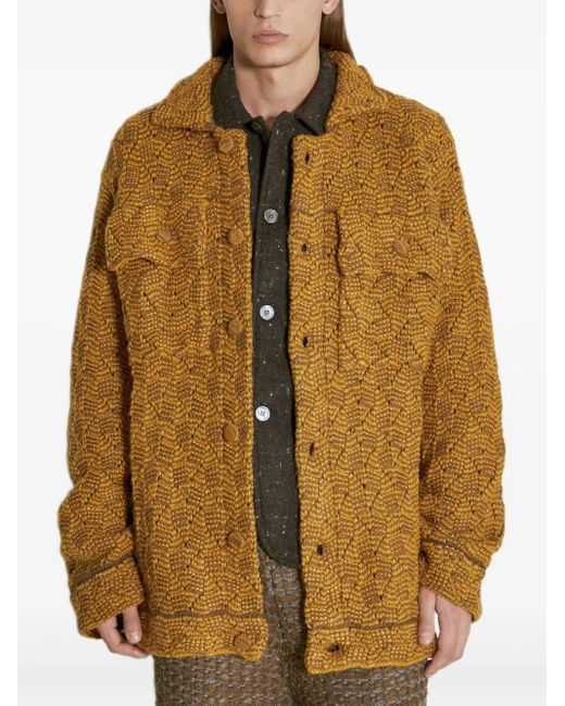 Isa Boulder Brown Puzzle Jacket for men