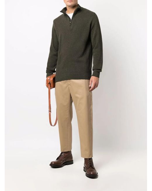 Barbour Gray Holden Half Zip Knitwear for men