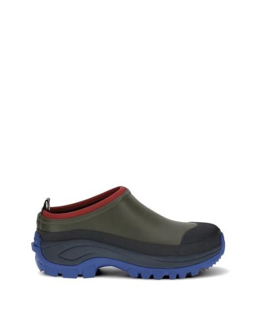 Barbour Blue X Paul Smith Round Toe Slides for men