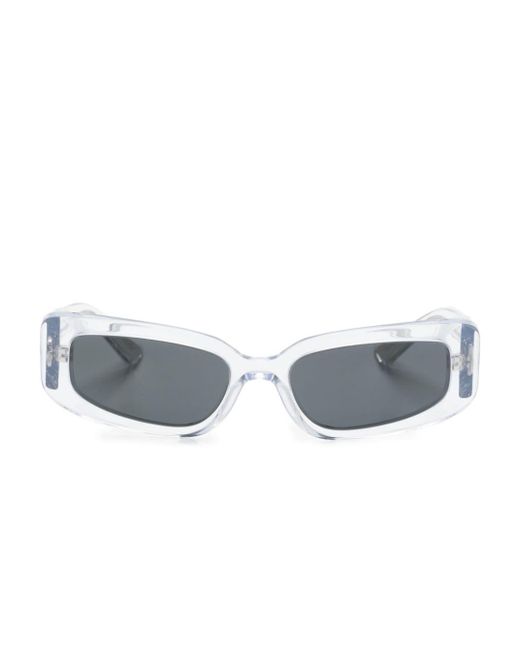 Dolce & Gabbana Gray Dna Rectangle-frame Sunglasses