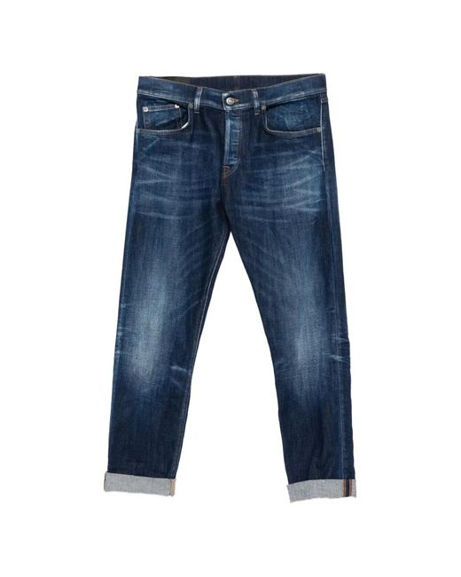 Dondup Blue Button Denim Jeans for men