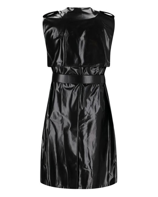 Jil Sander Black Sleeveless Belted Coat