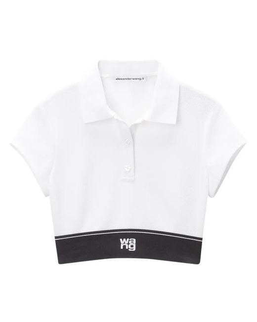 Alexander Wang White 'Cheerleader Top' Polo Shirt