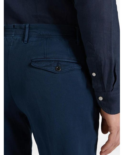 Incotex Blue Button-Fastening Trousers for men