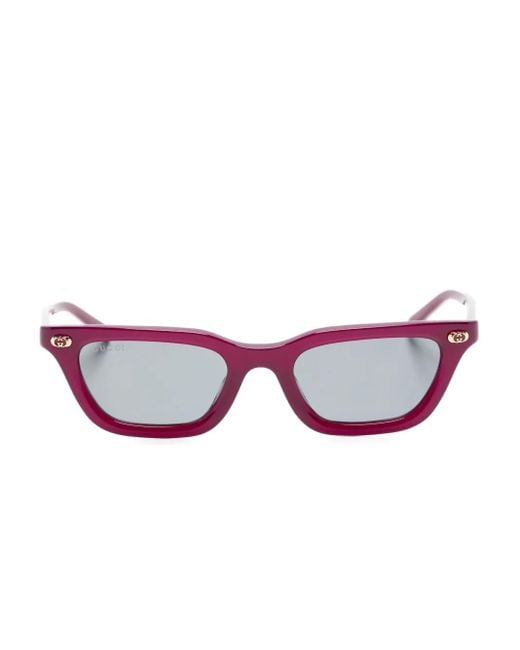 Gucci Purple Interlocking G Cat-Eye Sunglasses