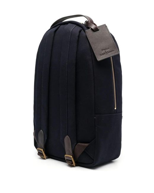 Polo Ralph Lauren Blue Logo-Patch Backpack for men