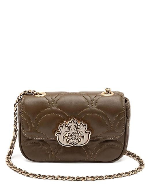 Sirena quilted appliqué chain shoulder bag Isla de color Brown