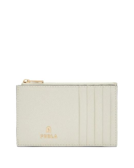 Furla Natural Camelia Printed Zip Wallet