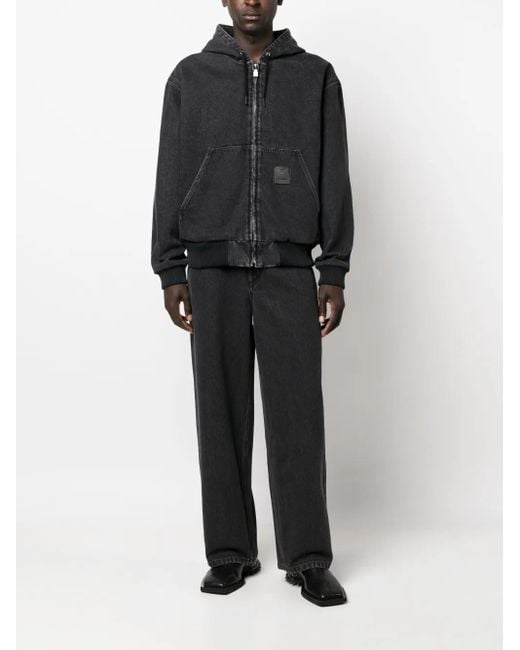 Givenchy Black Distressed-Effect Cotton Hooded Jacket for men
