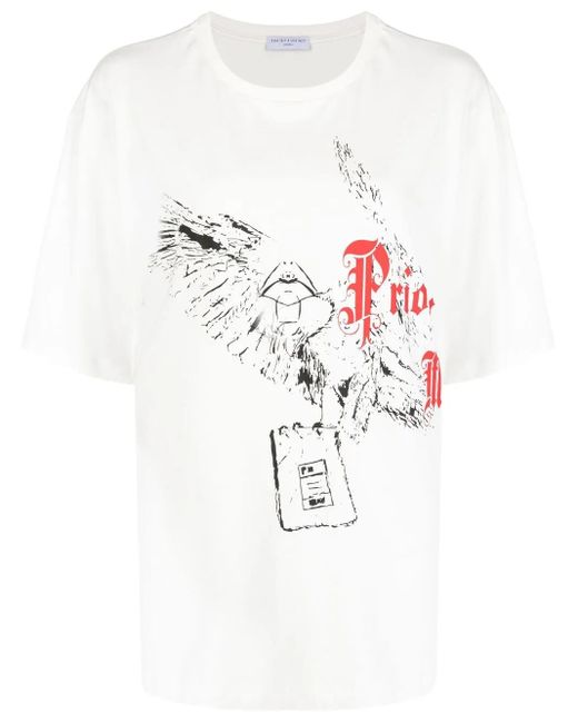 Ih Nom Uh Nit White Graphic-Print Short-Sleeve T-Shirt