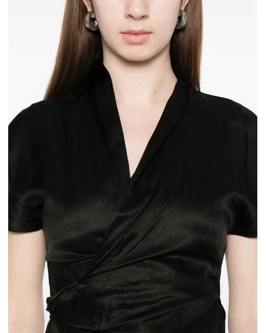 Rick Owens Black Short-Sleeve Blouse