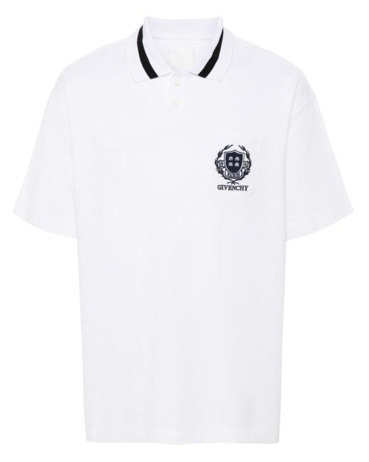 Givenchy Poloshirt mit Wappen in White für Herren
