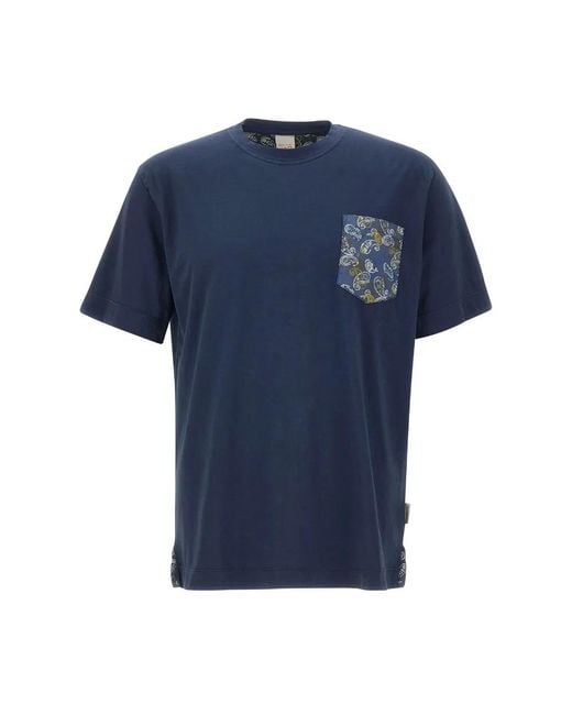 Bob Blue Beach Paisley-Pocket T-Shirt for men
