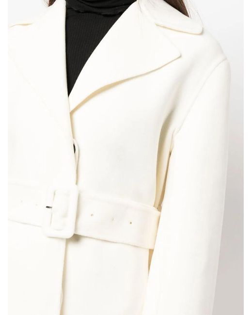 Abrigo Con Botones Y Cinturón Jil Sander de color White