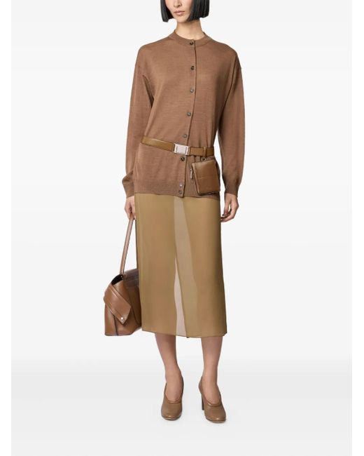 Tod's Brown Button Cardigan